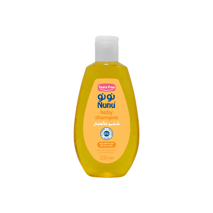 Nunu Baby Shampoo, tear-free formula, 200 ml, very mild to eyes, with pure water.