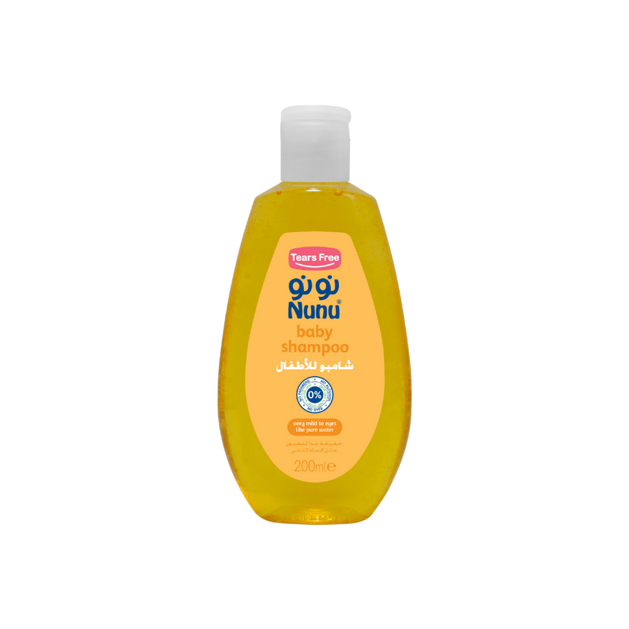 Nunu Baby Shampoo, tear-free formula, 200 ml, very mild to eyes, with pure water.