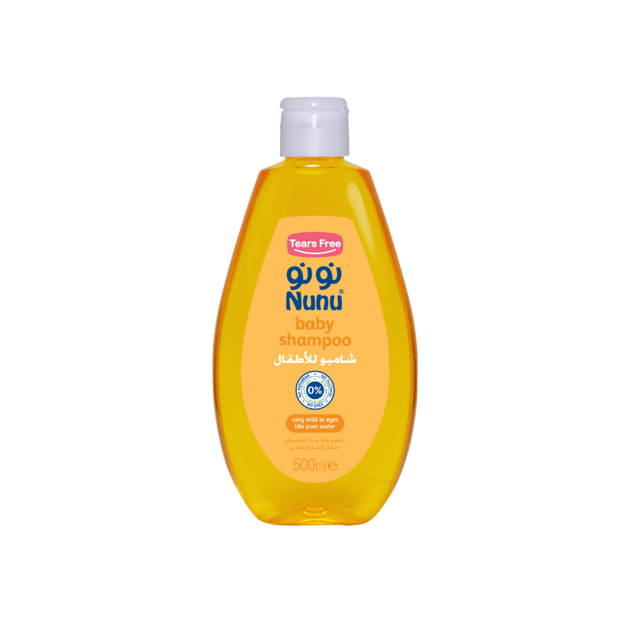 Nunu Baby Shampoo, tear-free formula, 500 ml, very mild to eyes, with pure water.