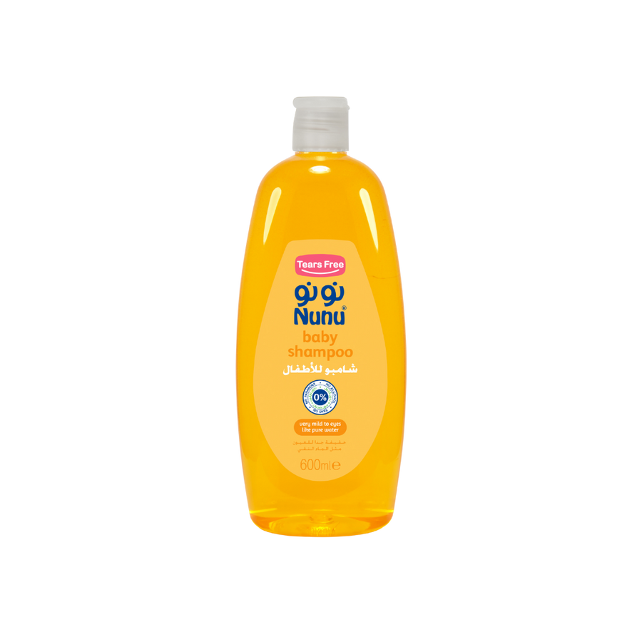 Nunu Baby Shampoo, tear-free formula, 600 ml, very mild to eyes, with pure water.