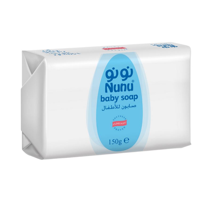 Nunu Baby Soap 150g, gentle soap for babies, dermatologically tested, with a soft and moisturizing formula.