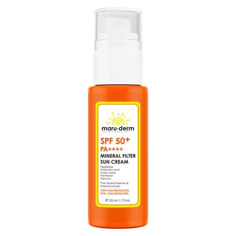 maru.derm Golden Box Mineral Spf 50 + Vitamin C Serum - 30ml | مارو.ديرم مجموعة غولدن العناية بالبشرة واقي شمسي + فيتامين سي - 30مل