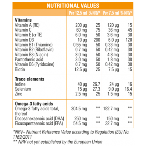 MADDOX Omegadox Omega 3 Orange Honey Flavour Liquid - 200ml | مادوكس أوميجادوكس شراب بنكهة العسل والبرتقال - 200مل