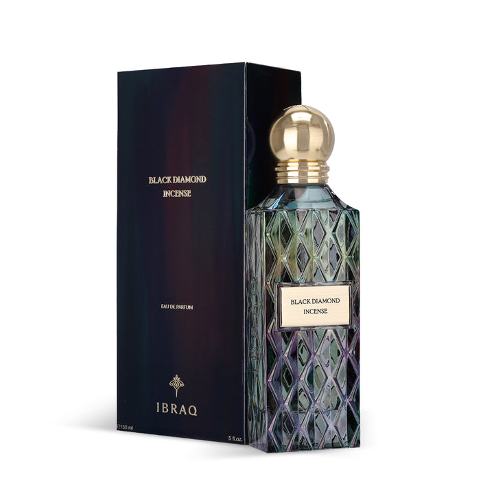 IBRAQ Ibrahim Al-Qurashi Black Diamond  Incense 150 ML | عطر ابراهيم القرشي بلاك دايموند بخور  للرجال 150 مل