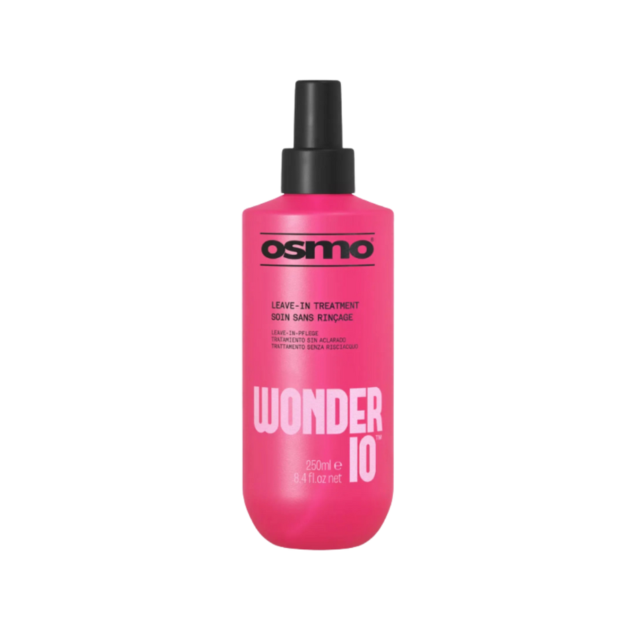 Osmo Wonder 10 leave-in hair treatment spray, 250ml, pink plastic bottle with black spray cap