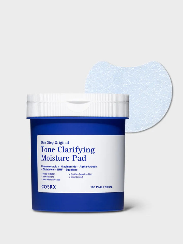 COSRX - One Step Original Tone Clarifying Moisture Pad -100 Pads | كوزركس بادز مرطبة لتوحيد لون البشرة – 100 وسادة