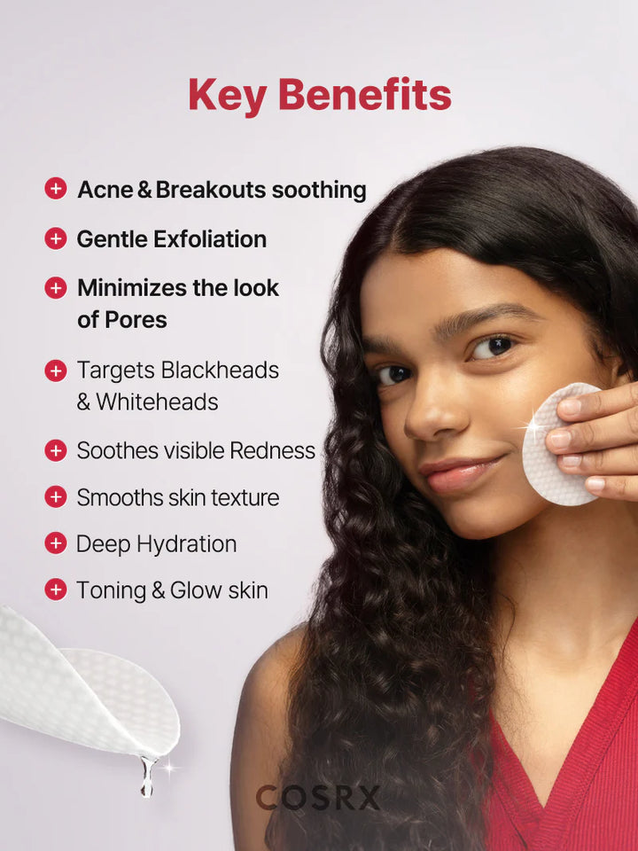 COSRX Blemish Pore Clear Pad One Step Original Salicylic Acid AHA PHA 100 Pads - 300ml | كوزركس وسادات تنظيف وتقشير المسام بحمض الساليسيليك وAHA وPHA – 100 وسادة، 300 مل