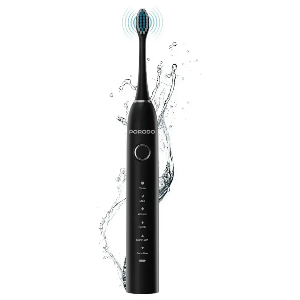 PORODO Lifestyle Smart Sonic Electric Toothbrush with Memory Function, 6 Cleaning Modes | بورودو فرشاة اسنان كهربائية مع 6 اوضاع تنظيف
