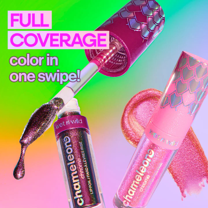 wet n wild Chameleon Chrome Lip Foil - 3ml | ويت ان وايد غلوس شفاه كروم - 3 مل