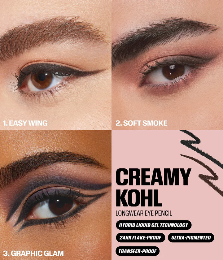 HUDA BEAUTY Creamy Kohl Longwear Eye Pencil - 0.35g | هودا بيوتي قلم كحل كريمي طويل الثبات- 0.35غ