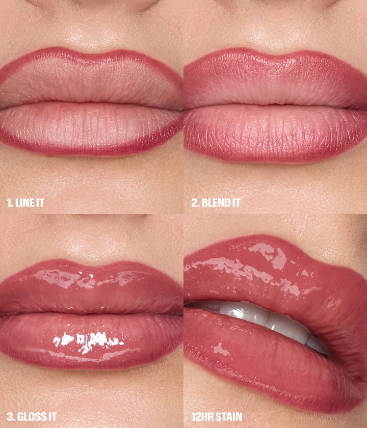 Huda Beauty Makeout Sesh Lip Duo Rosy Nudes - 10ml | هودا بيوتي ثنائي الشفاه ميك آوت سيش روزي نودز - 10مل