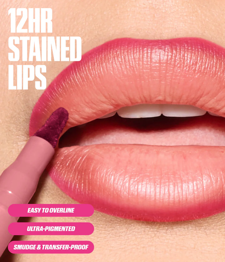 Huda Beauty Makeout Sesh Lip Duo Rosy Nudes - 10ml | هودا بيوتي ثنائي الشفاه ميك آوت سيش روزي نودز - 10مل
