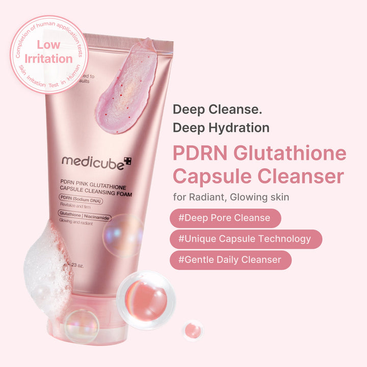 Medicube PDRN Pink Glutathione Capsule Cleansing Foam - 120g | ميديكيوب رغوة تنظيف كابسل جليوتاثيون وردية - 120غ #1