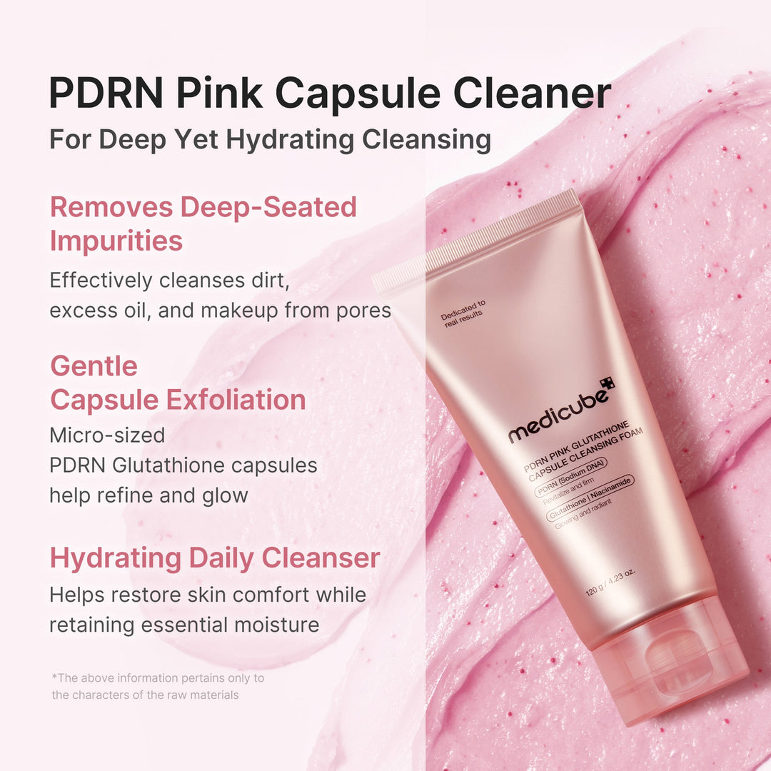 Medicube PDRN Pink Glutathione Capsule Cleansing Foam - 120g | ميديكيوب رغوة تنظيف كابسل جليوتاثيون وردية - 120غ #2