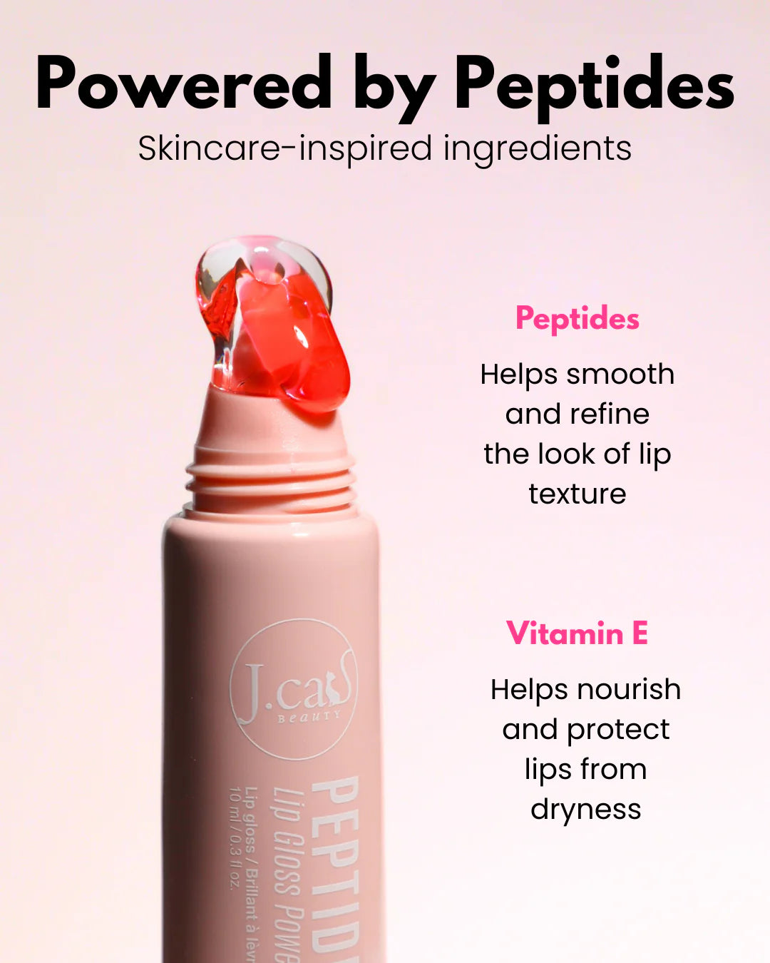 J. Cat Peptide Polish Lip Gloss - 10ml | جي كات غلوس شفاه بيبتايد بوليش - 10مل
