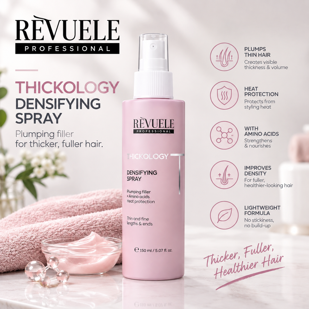REVUELE Professional Thickology Densifying Volume Spray - 150ml | ريفويل سبراي تكثيف وزيادة حجم الشعر - 150 مل