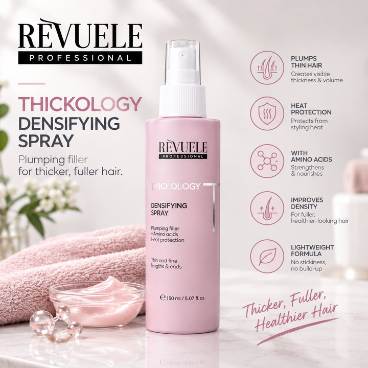 REVUELE Professional Thickology Densifying Volume Spray - 150ml | ريفويل سبراي تكثيف وزيادة حجم الشعر - 150 مل