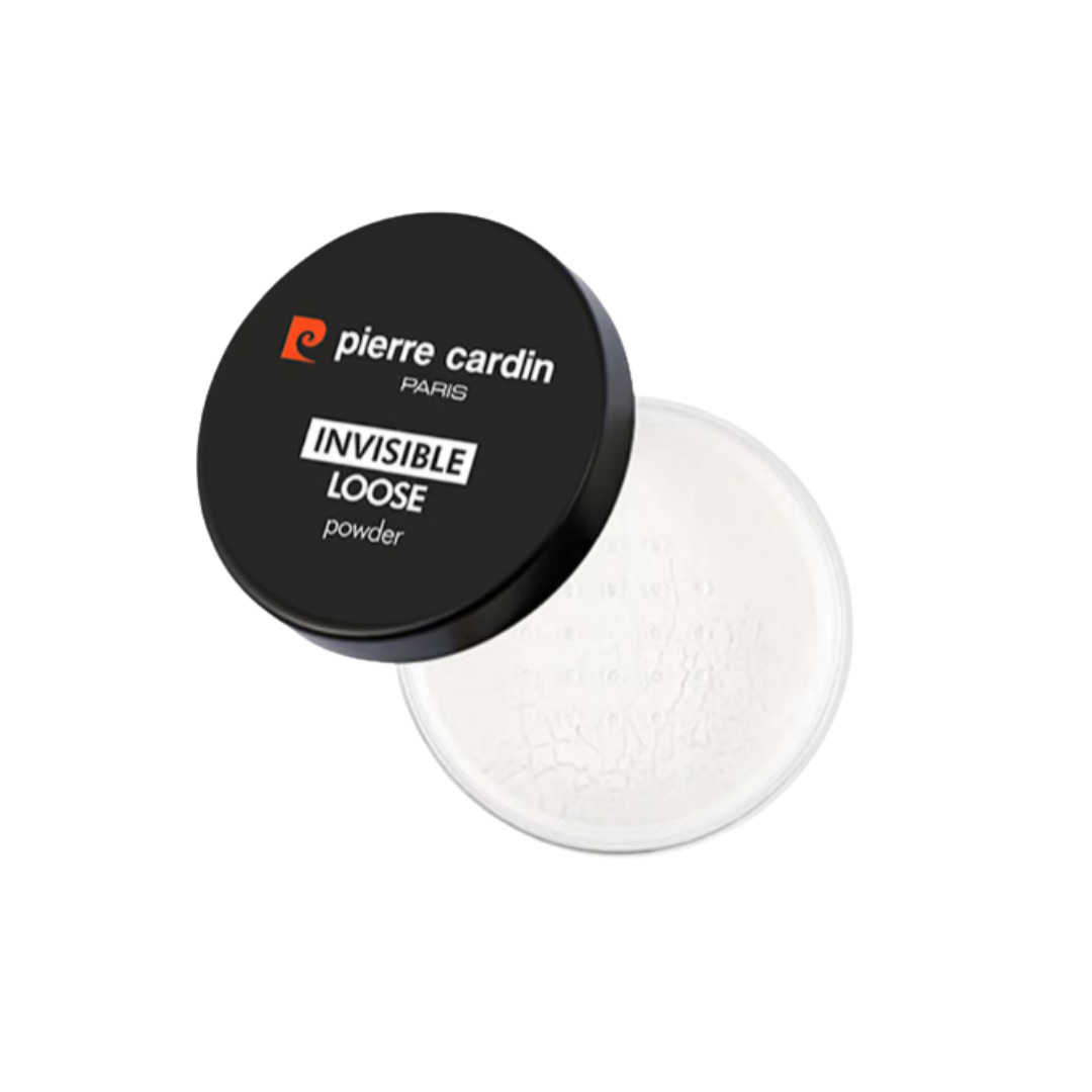 Pierre Cardin Invisible Loose Powder translucent face powder black compact packaging