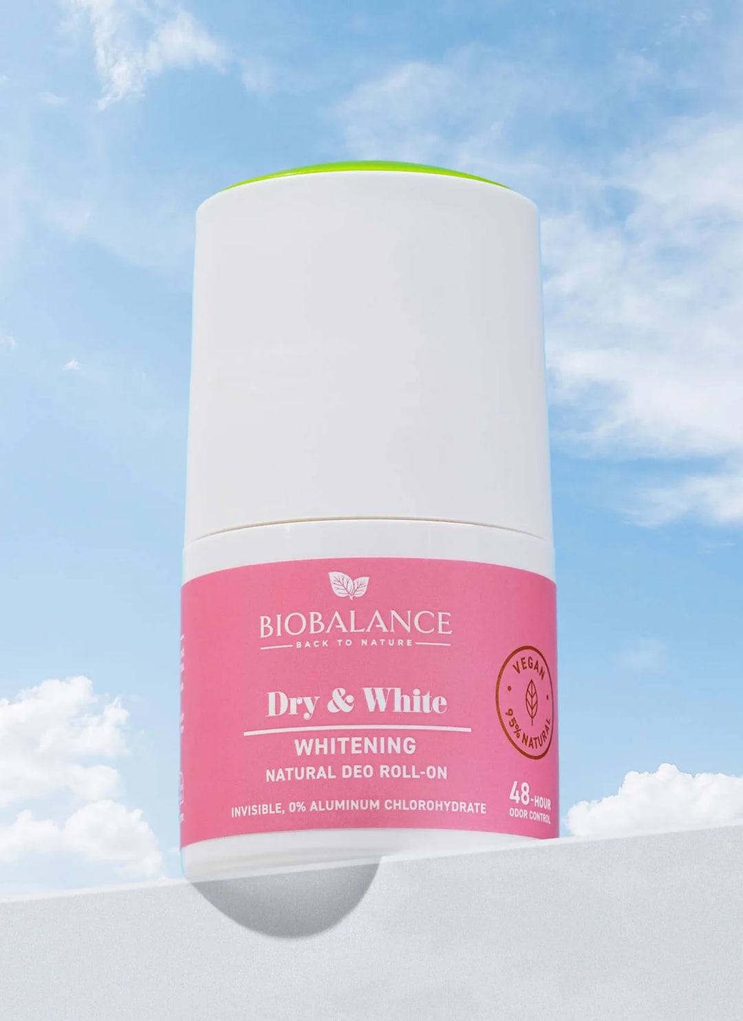 BioBalance Dry & White Whitening Natural Deodorant Roll On - 50ml | بايو بالانس رول أون طبيعي مضيء - 50مل