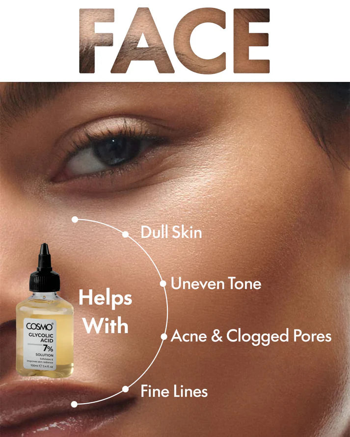 Cosmo Glycolic Acid 7% Solution - 100ml | كوزمو محلول تقشير بجليكوليك اسيد 7% - 100مل
