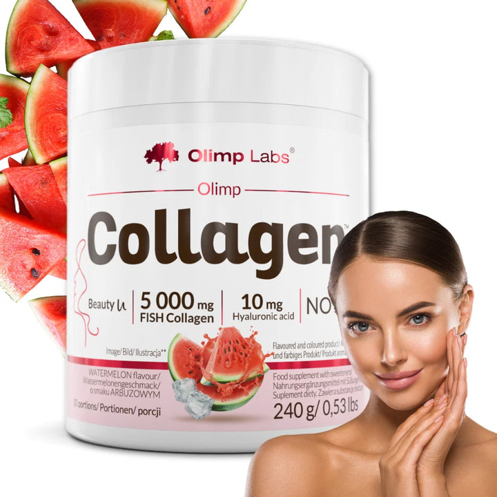 Olimp Labs Fish Collagen 5000mg Watermelon Flavor  -240g | أوليمب كولاجين بنكهة بطيخ 240 غ