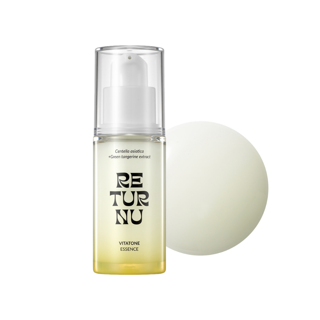 RETURN VitAtone Essence with Centella asiatica and green tangerine extract pump bottle packaging