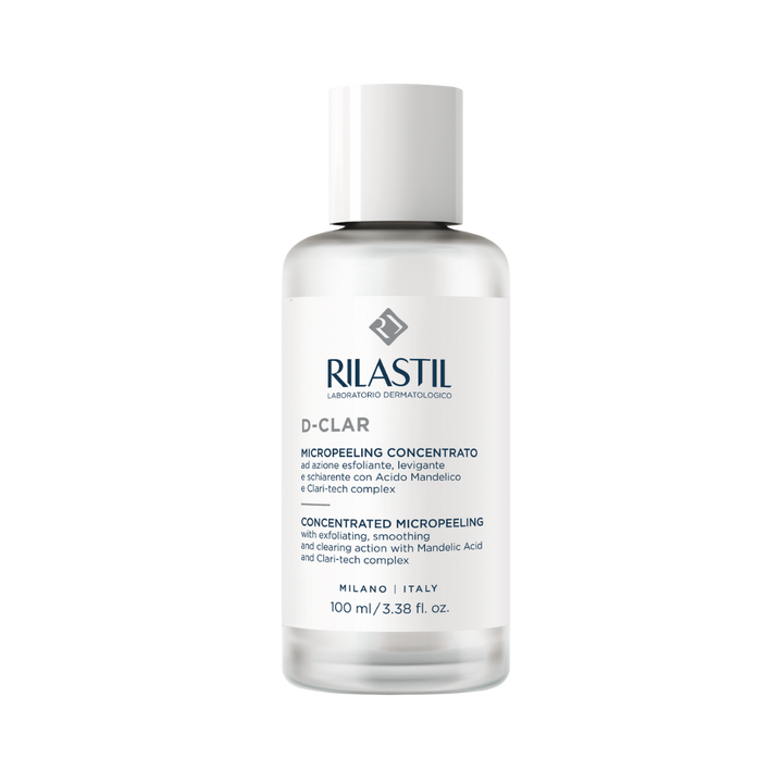 Rilastil D-Clar Micropeeling Concentrated, 100ml, exfoliating and smoothing with mandelic acid and Clari-tech complex.
