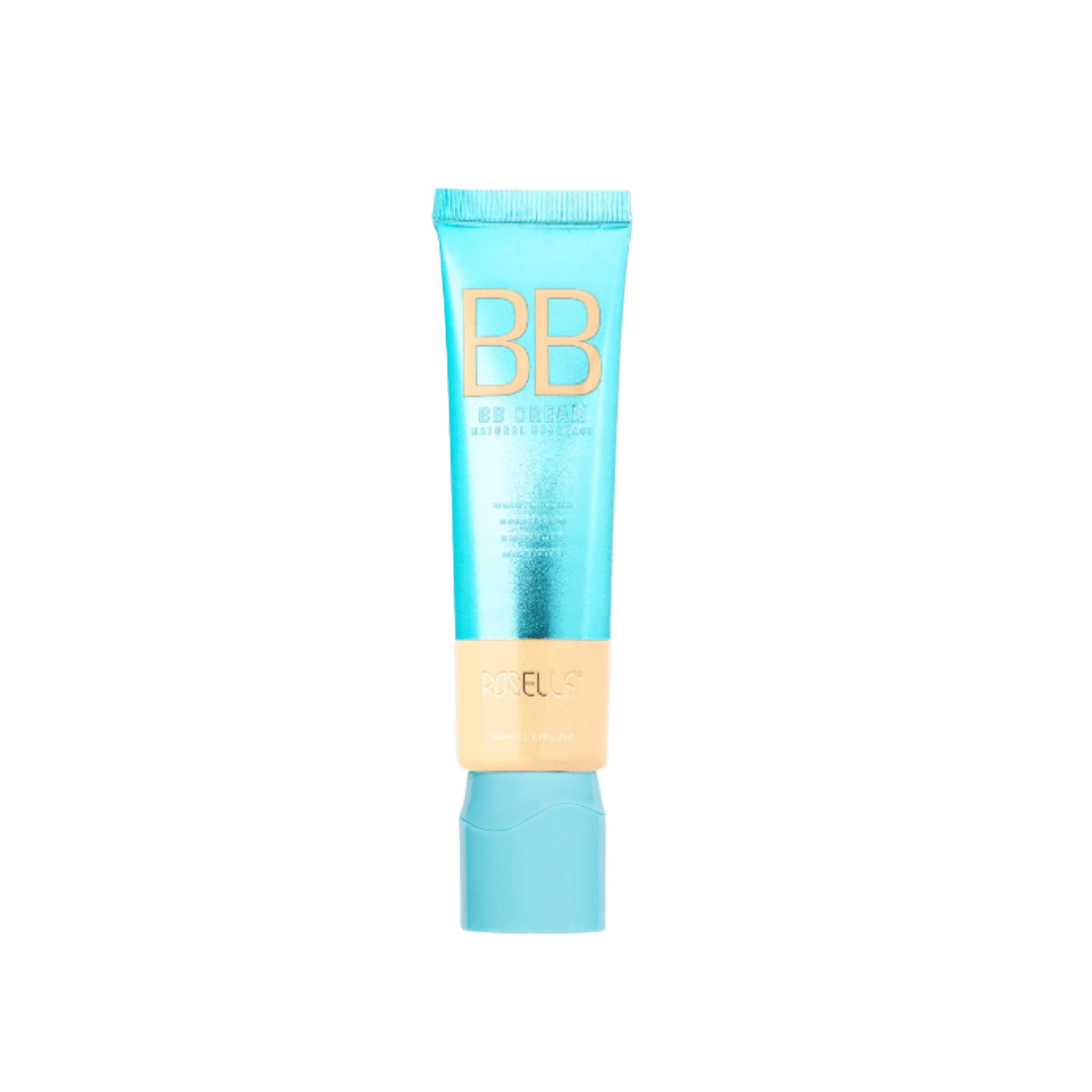 Rosella BB Cream turquoise squeeze tube with beige band, 30ml, soft touch natural finish