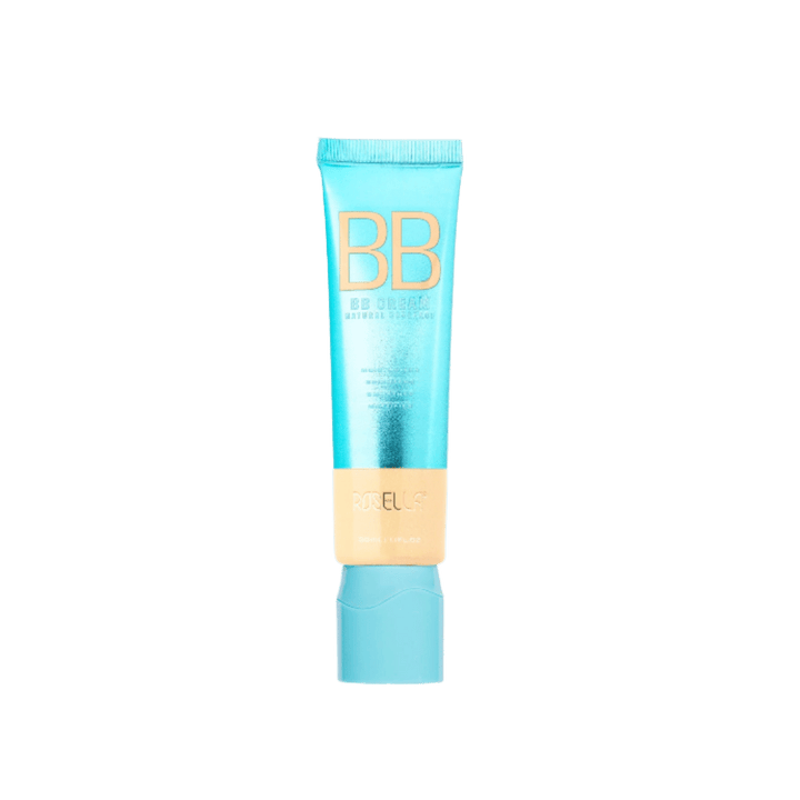 Rosella BB Cream turquoise squeeze tube with beige band, 30ml, soft touch natural finish