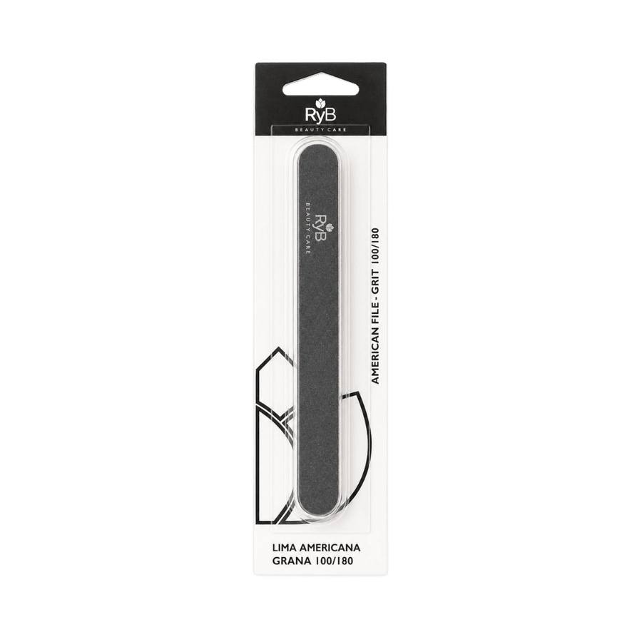 RYBELLA nail file 100 180 grit american file black emery board packaged beauty care tool