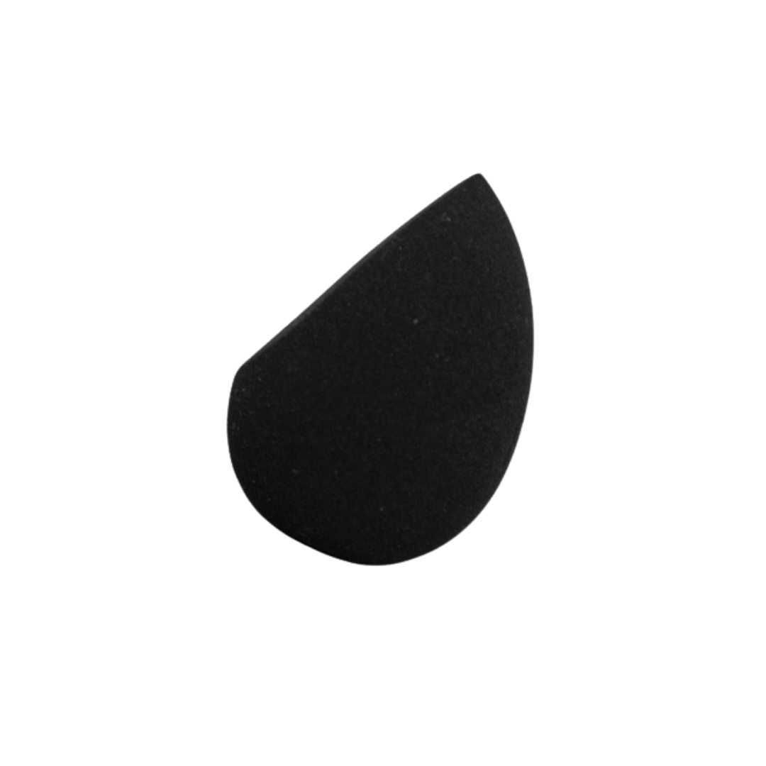 Black teardrop makeup sponge, soft blending beauty blender for foundation and concealer application