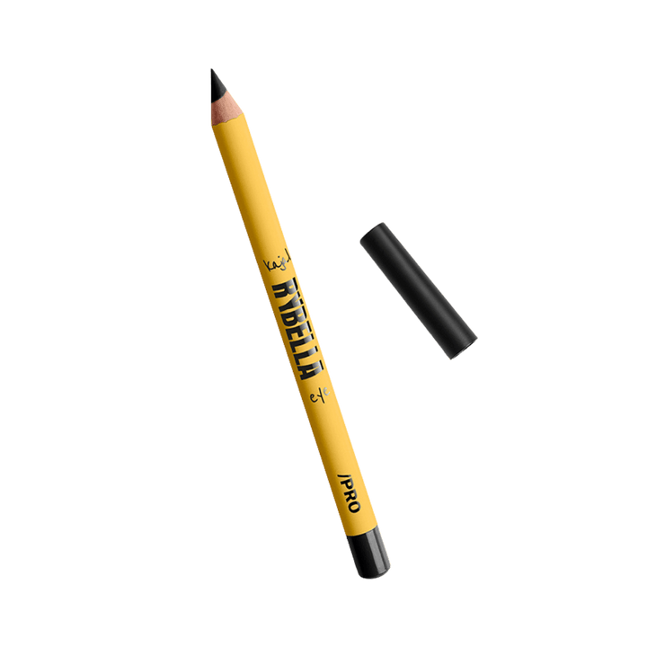 Rybella Pro Eye Pencil Kajal yellow eyeliner pencil with black cap and tip for eye makeup use