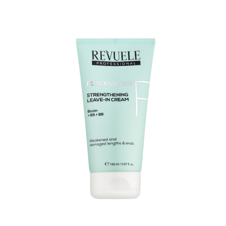 REVUELE Professional Forcessence Strengthening Leave-In Cream 150ml mint tube with white cap
