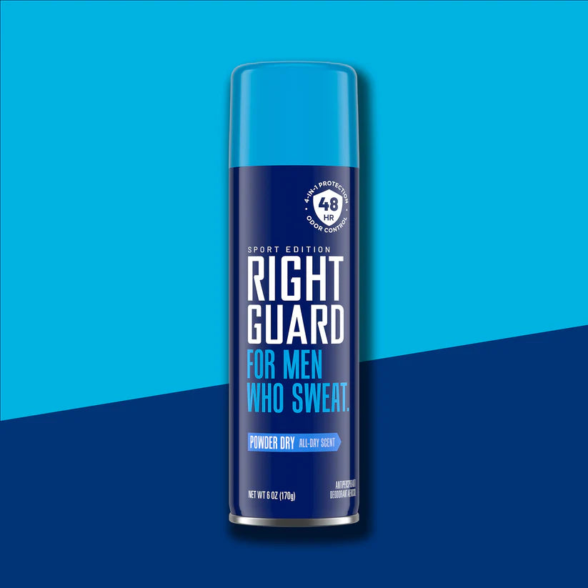 Right Guard Sport For Men Who Sweat Powder Day - 170g | رايت جارد سبورت للرجال الذين يتعرقون – بودرة داي – 170 جرام