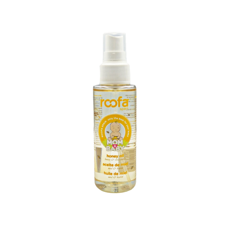 Rofa Spain Mom & Baby honey oil, clear spray bottle, baby care oil with honey extract