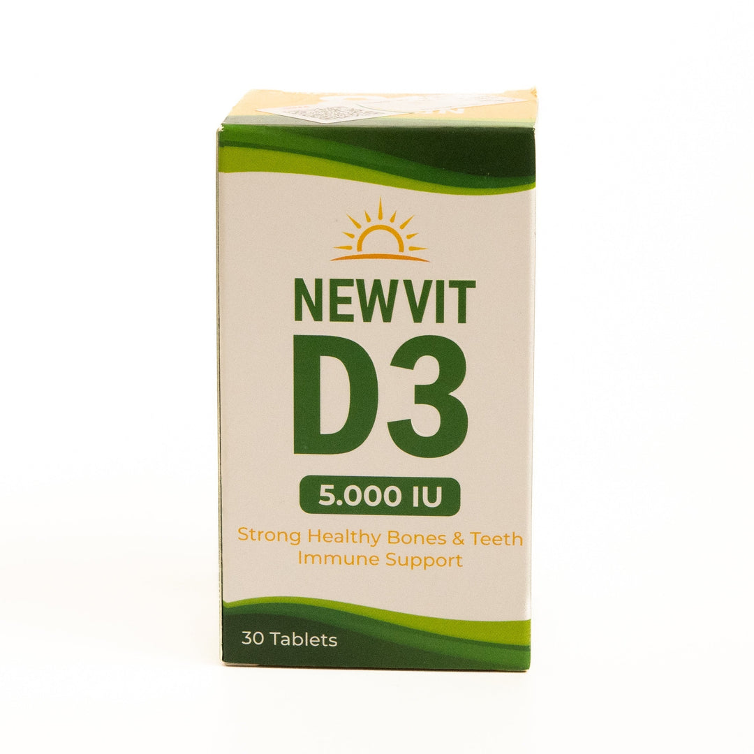 NEWVIT D3 5000 Iu - 30 Tablets | نيو فيت فيتامين د3 5000 وحدة - 30 قرص #1