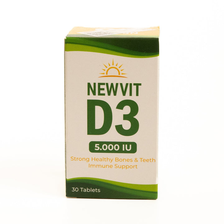 NEWVIT D3 5000 Iu - 30 Tablets | نيو فيت فيتامين د3 5000 وحدة - 30 قرص #1