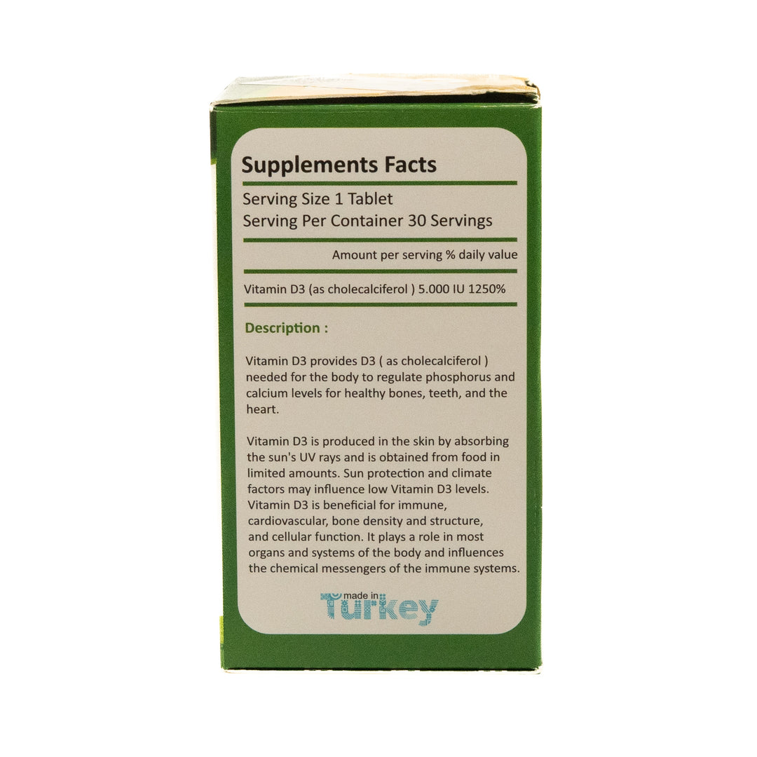 NEWVIT D3 5000 Iu - 30 Tablets | نيو فيت فيتامين د3 5000 وحدة دولية - 30 قرص