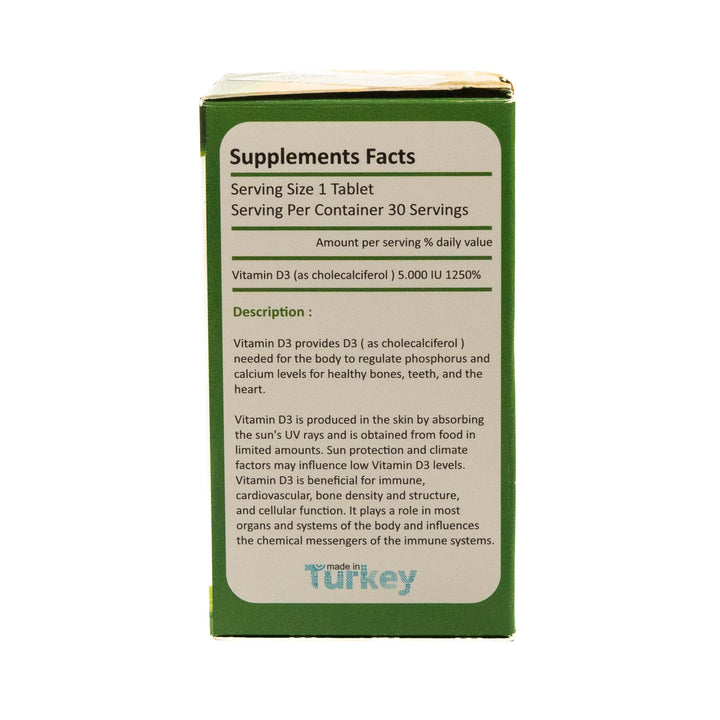 NEWVIT D3 5000 Iu - 30 Tablets | نيو فيت فيتامين د3 5000 وحدة دولية - 30 قرص