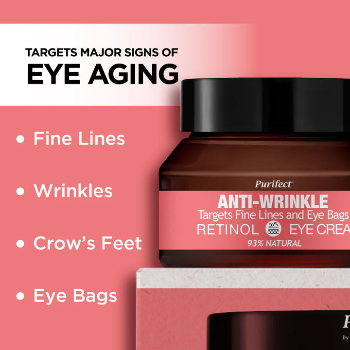 Purifect Anti-Wrinkle Retinol Eye Cream Anti-Ageing Eye Cream - 30ml |بيوريفكت كريم عين بالريتينول مضاد للتجاعيد ومضاد لعلامات التقدم في العمر - 30 مل