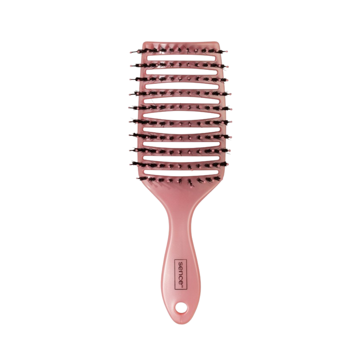 Sence Beauty Divine Dreams wet hair brush with pink paddle design and flexible bristles.