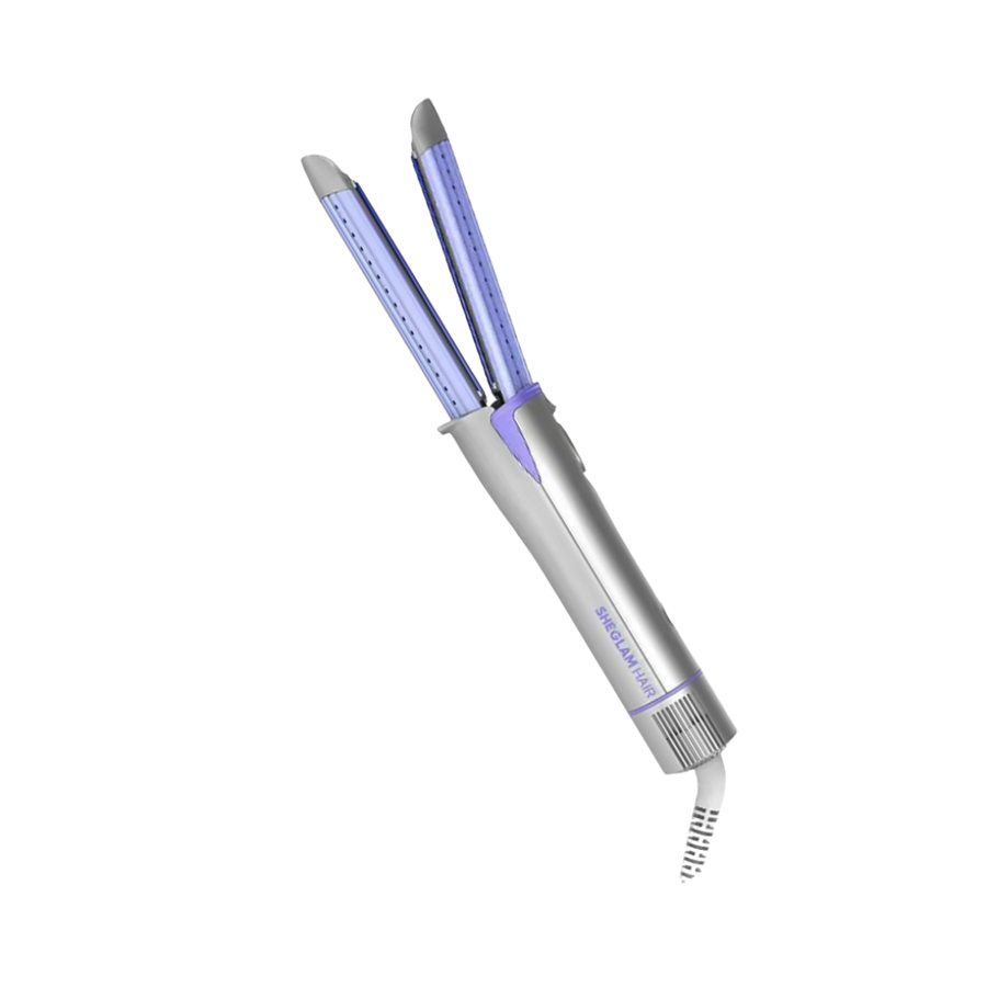 Sheglam Cool Lock Airflow Styler Hair 3-In-1, silver and purple, designed for versatile hair styling.