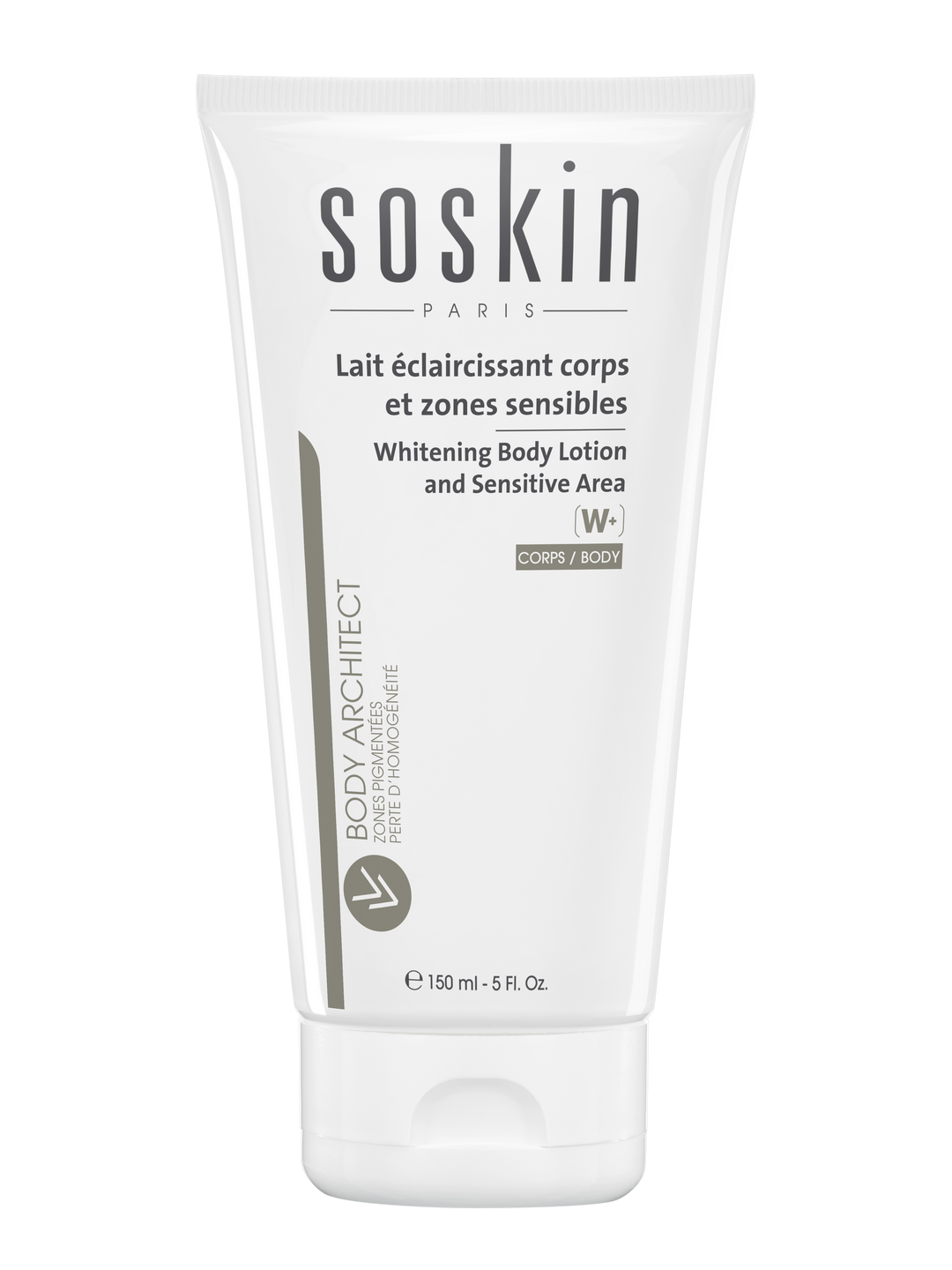 Soskin Whitening Body Lotion And Sensitive Area - 150ml | سوسكن لوشن مفتح للجسم و المناطق الحساسة - ١٥٠ مل