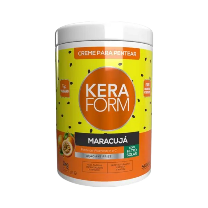SKAFE Creme para Pentear Keraform Maracujá - 1Kg | سكاف كريم للشعر الضعيف والباهت - 1 كغ