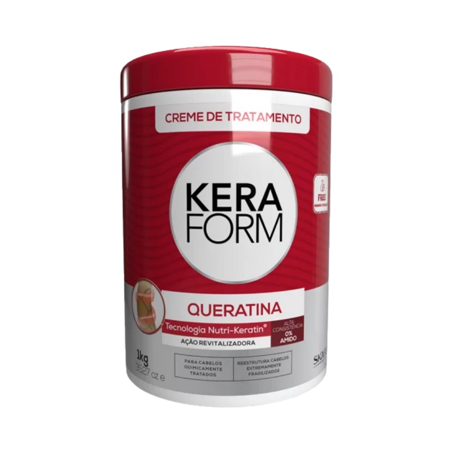 Keraform Keratin Treatment Cream, 1kg. Contains Nutri-Keratin technology for revitalizing and repairing chemically treated hair.
