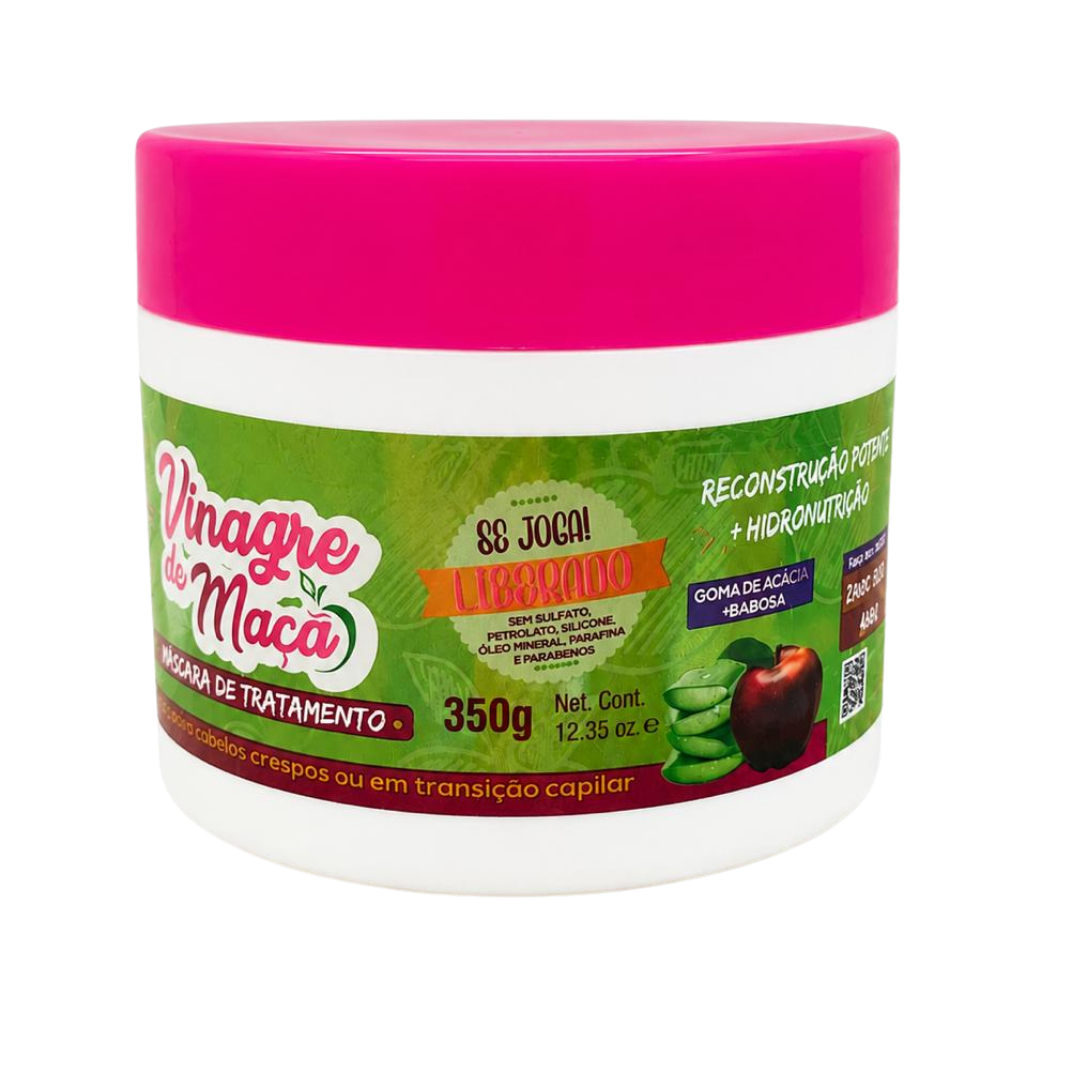 SKAFE Natutrat S.O.S apple cider vinegar hair treatment mask, 350g, white jar with pink lid and green label