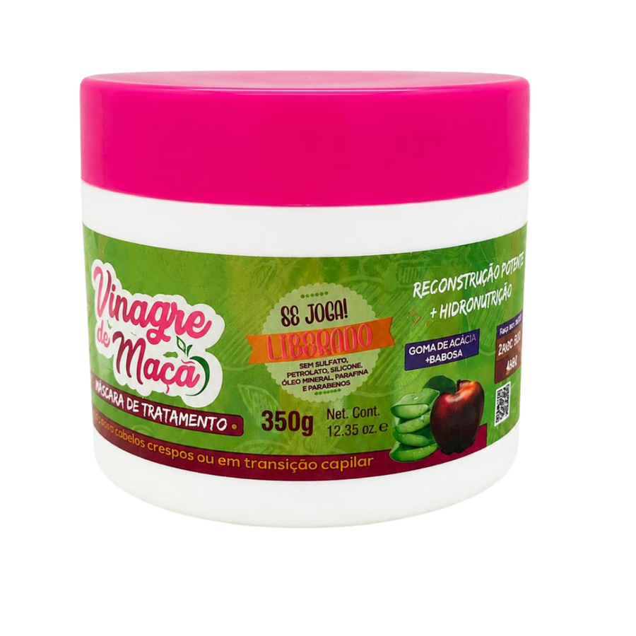 SKAFE Natutrat S.O.S apple cider vinegar hair treatment mask, 350g, white jar with pink lid and green label