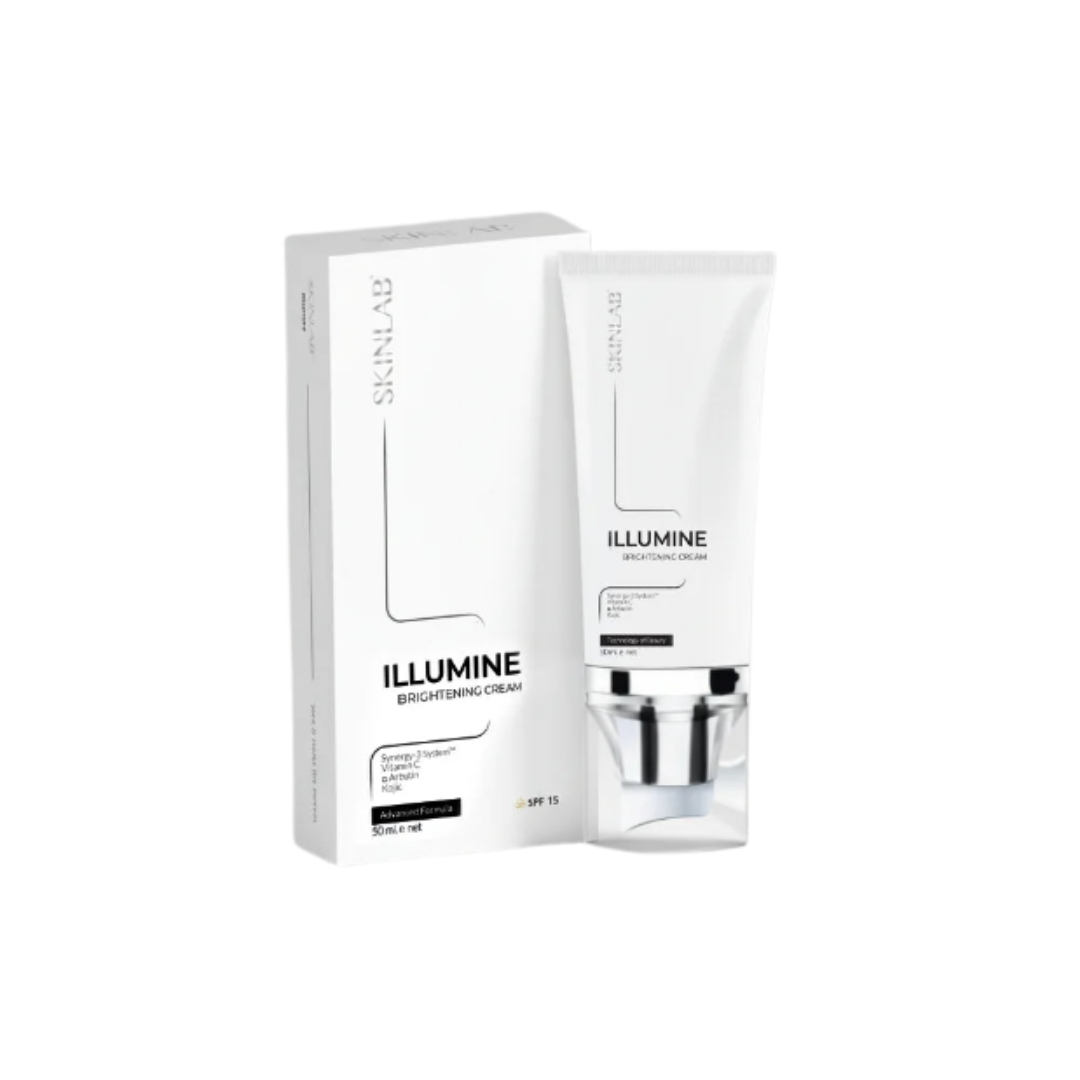 SkinLab Illumine Brightening Cream, 50ml, with SPF 15, formulated with Synergy System™, Vitamin C, Arbutin, and Kojic Acid to brighten and even skin tone.