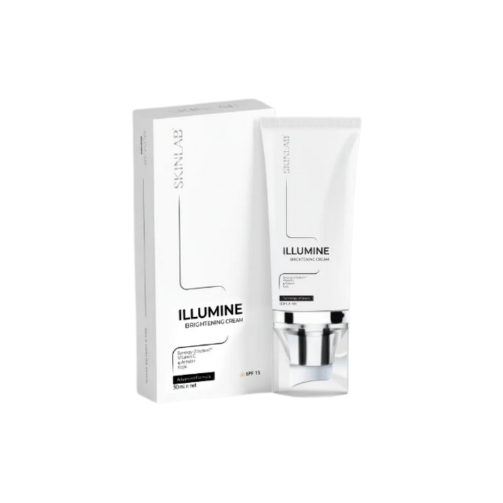 SkinLab Illumine Brightening Cream, 50ml, with SPF 15, formulated with Synergy System™, Vitamin C, Arbutin, and Kojic Acid to brighten and even skin tone.