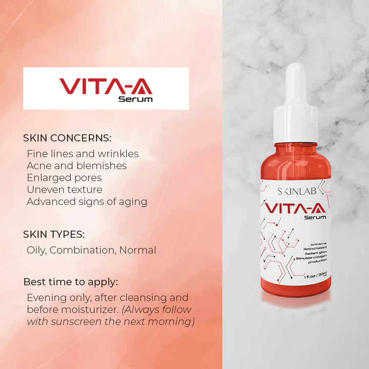 SKINLAB VITA-A Serum Retinol & Vitamin A - 30ml | سيروم سكينلاب فيتا ايه بالريتينول وفيتامين ايه – 30 مل